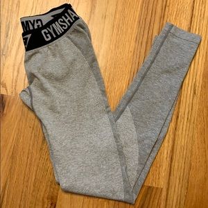 Gymshark flex leggings light grey and black